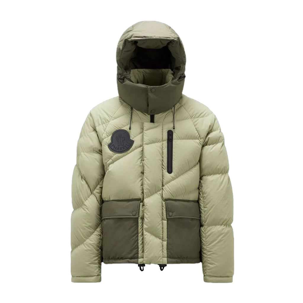 Moncler X Pharrell Williams Men And Women With The Same Models Of Autumn And Winter Solid Color Removable Hat Waterproof Nylon Stitching Long Sleeved Puffer Down Jacket #74576