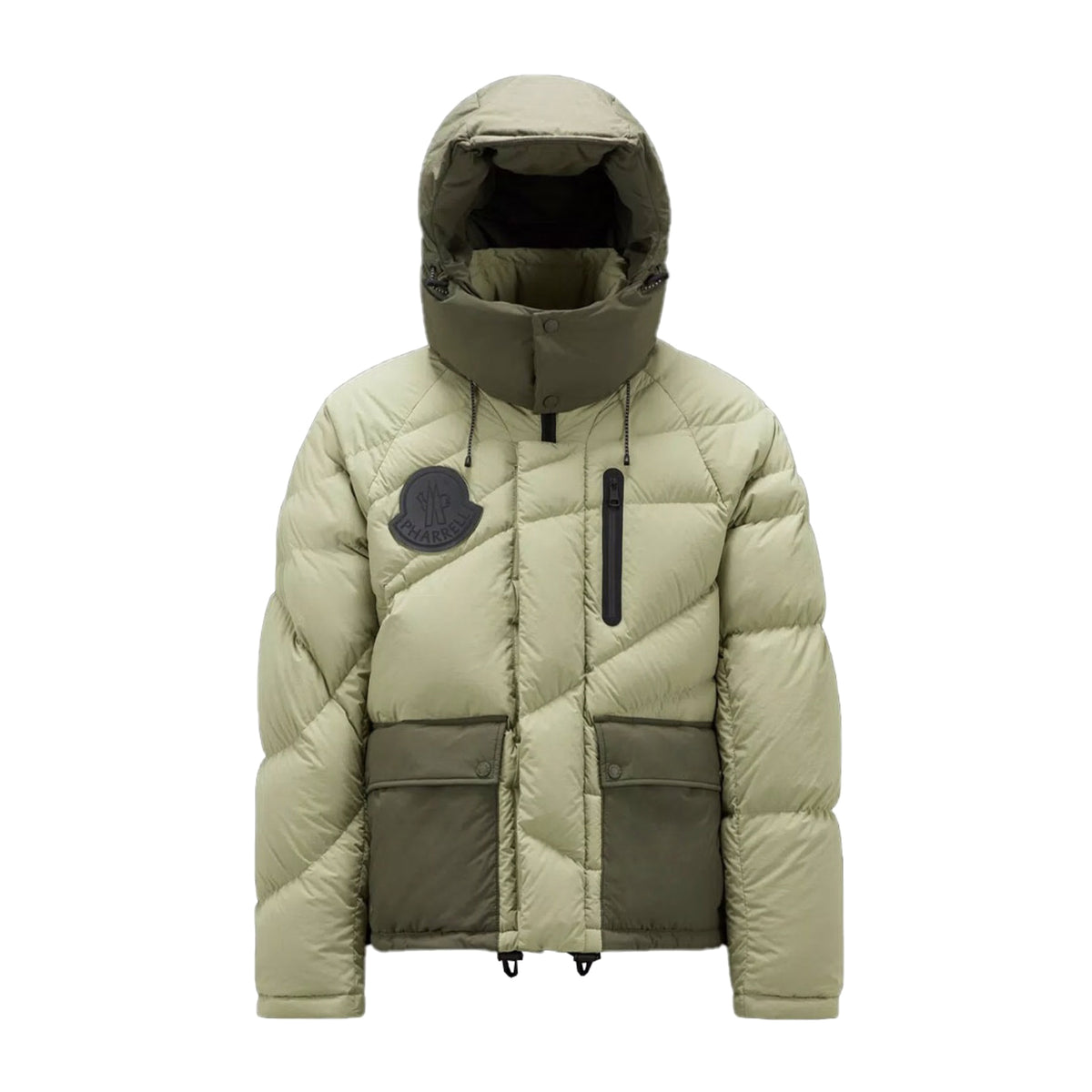 Moncler X Pharrell Williams Men And Women With The Same Models Of Autumn And Winter Solid Color Removable Hat Waterproof Nylon Stitching Long Sleeved Puffer Down Jacket #74576