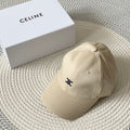 Celine Men Women Fashion Vintage Cowboy Letter Embroidery Baseball Cap Blue Casual Duck Hat #75689