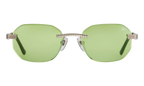 Hustler Rimless Drill Mount 24KT White Gold / Lime Green DMHU2 0039 42D4