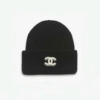 Chanel Women's Fall/Winter Casual Fashion Solid Color Double C Knit Cashmere Hat Hat Accessories #78628