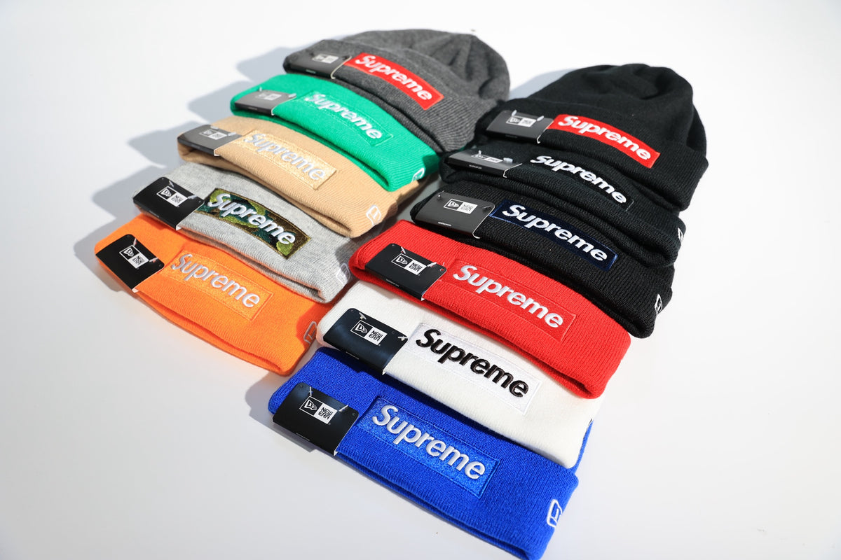 Supreme X New era box Logo Beanie Classic Embroidered Cold Hat #375609