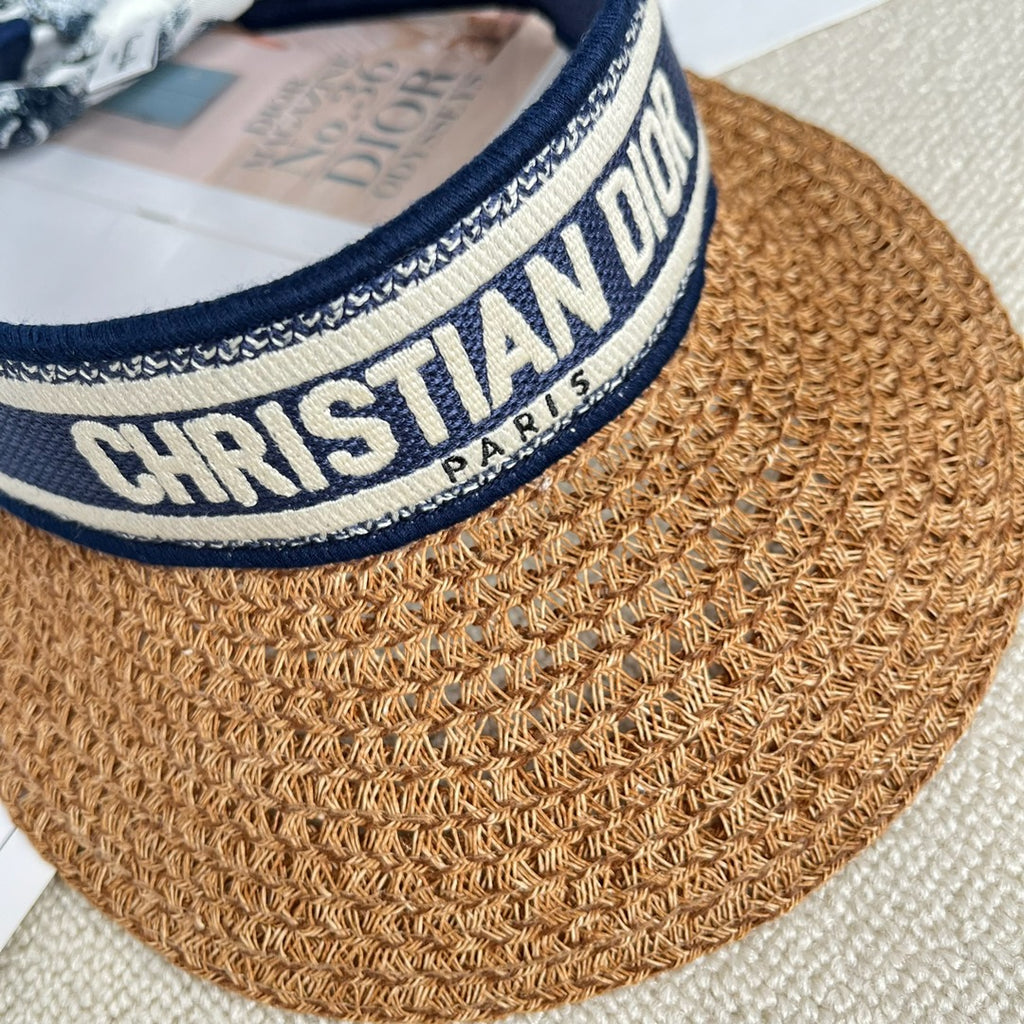 Dior D-Ocean Mitzah Women's Summer Knitted Sun Hat Cap #73123