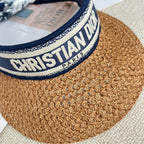 Dior D-Ocean Mitzah Women's Summer Knitted Sun Hat Cap #73123