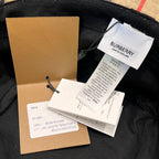 Burberry Men's And Women's Plaid Printed Cotton Fisherman's Hat Cap #77676