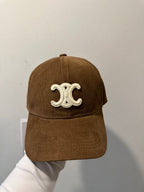 Celine Genderless Triomphe Baseball Cap In Cotton Hat #97148