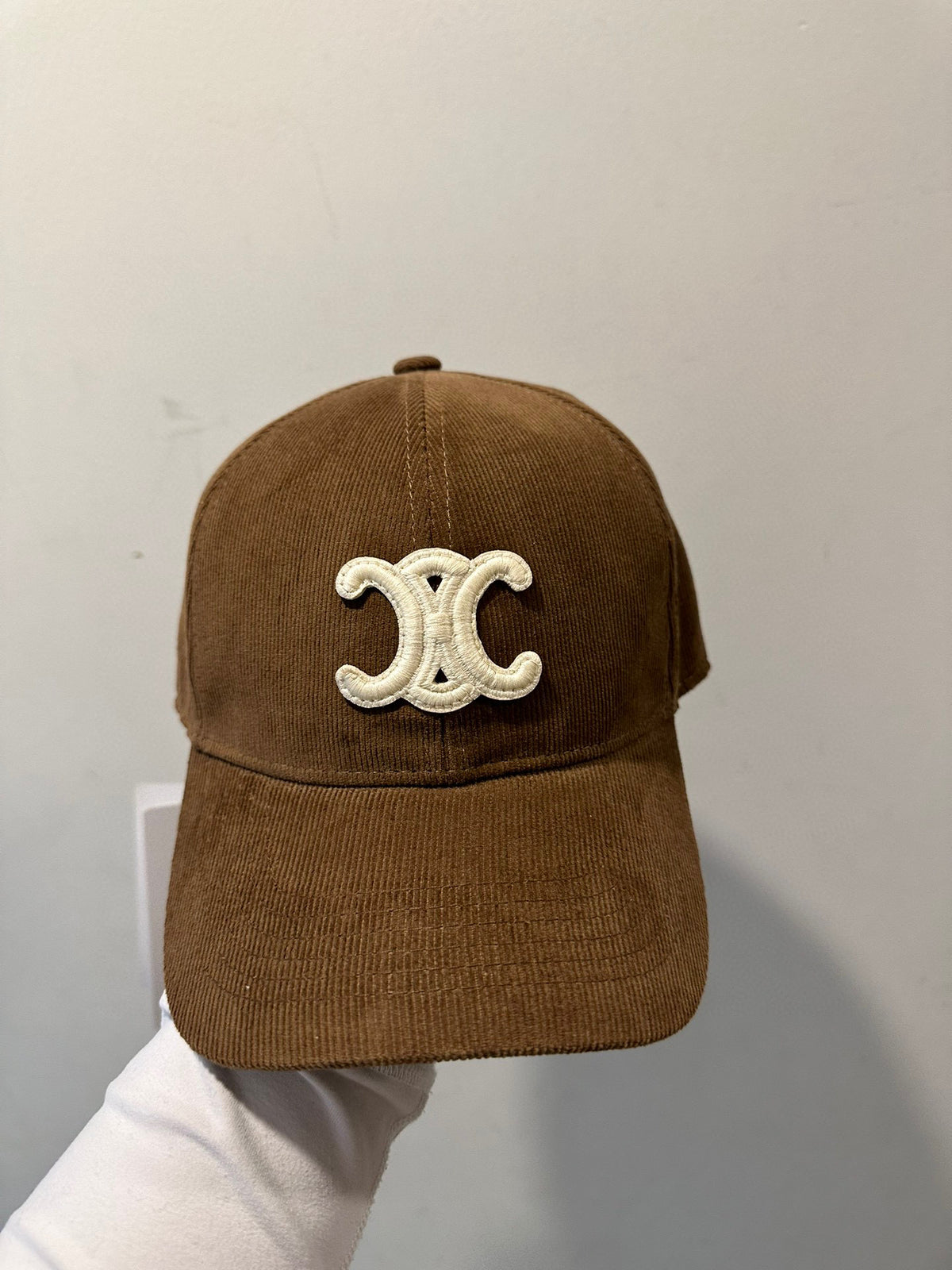 Celine Genderless Triomphe Baseball Cap In Cotton Hat #97148