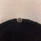 Chrome hearts x Roiling Stone 925 Silver Black Cashmere Knitted Cold Hat #328756
