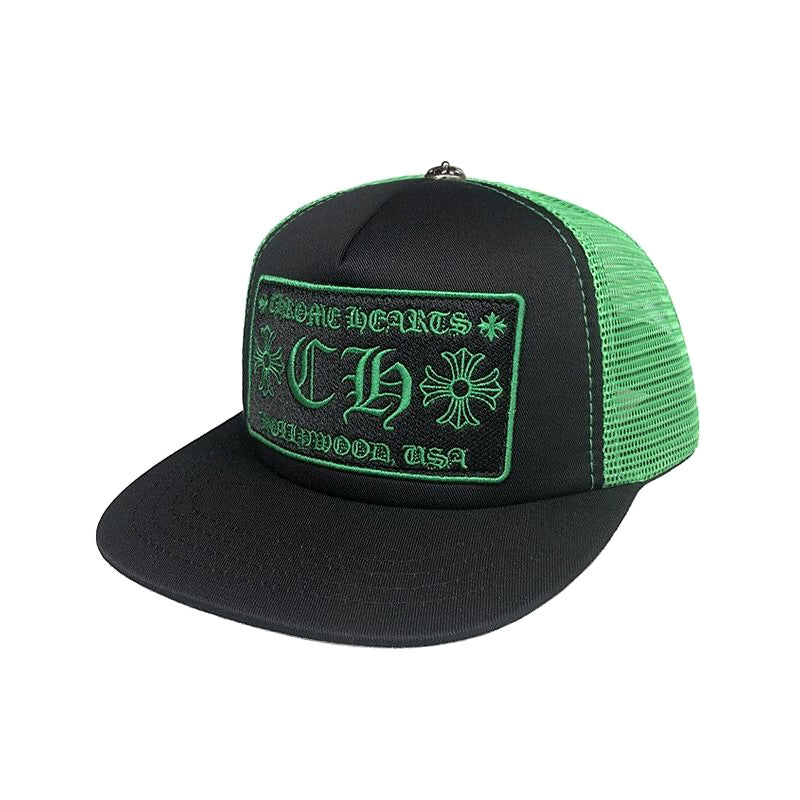 Chrome Hearts Men's Women's Fashion Color Blocking Logo Embroidery Metal Baseball Cap Hat #77698