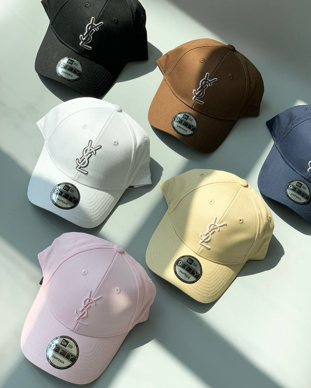 SAINT LAURENT Men's and Women's Solid Color Embroidered Logo Pattern Cotton Duck Tongue Cap Hat #98381