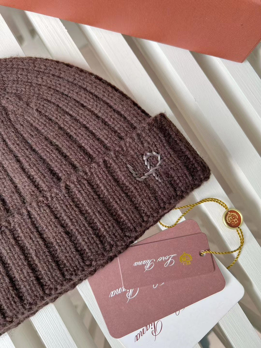 Loro Piana Cashmere Knit Hat Scarf Set #6664