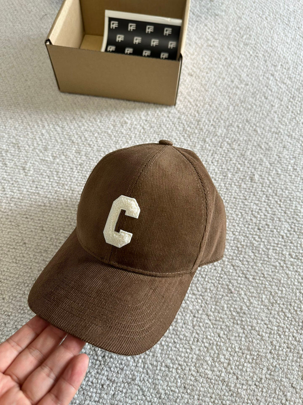Celine Genderless Triomphe Baseball Cap In Cotton Hat #97148