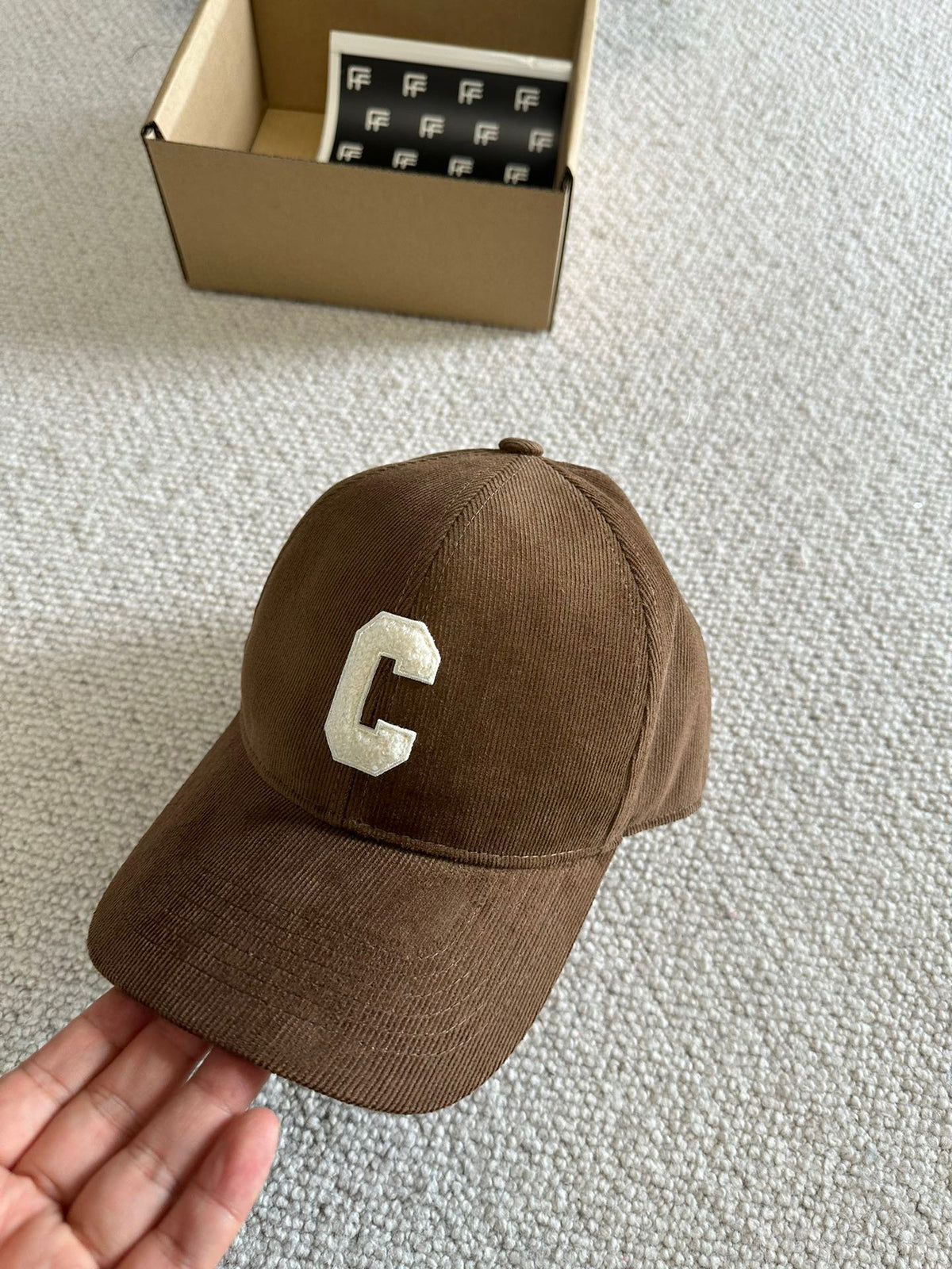 Celine Genderless Triomphe Baseball Cap In Cotton Hat #97148