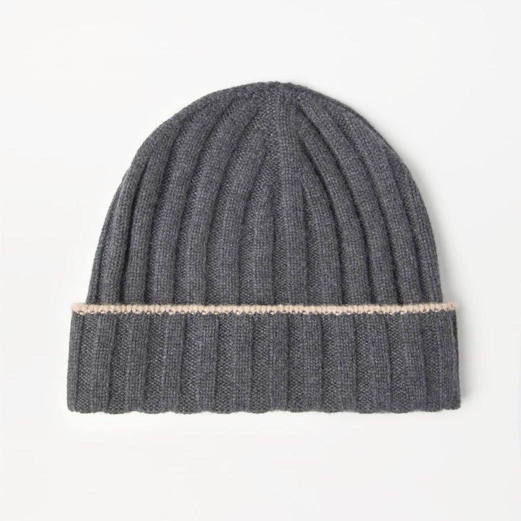 Brunello Cucinelli Men's Autumn And Winter Simple Solid Color Cashmere Ribbed Knit Beanie Casual Pullover Hat Ngvp #9484