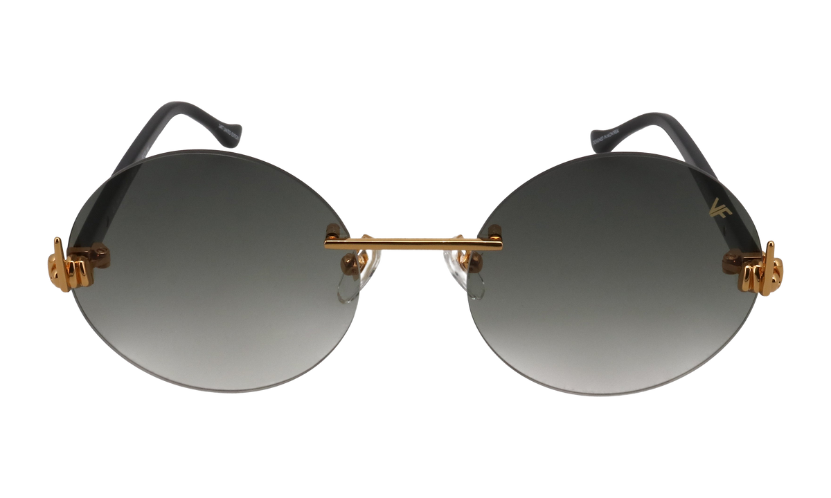 508 Rimless Drill Mount F.U. Edition 24KT Yellow Gold / Black / Grey Gradient DMMF2 0003 15T8