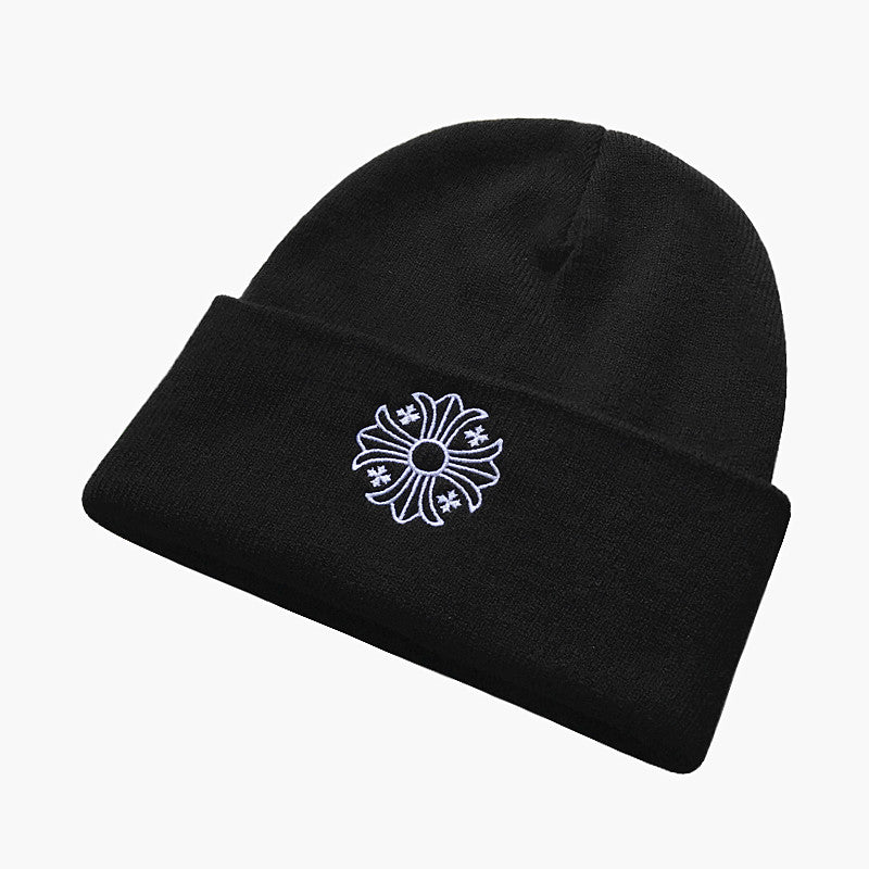 Chrome Hearts Men's and Women's Cross Stitch Letter Print Solid Color Knitted Cotton Hat Cap (Please contact customer service to select colors when purchasing) #77864
