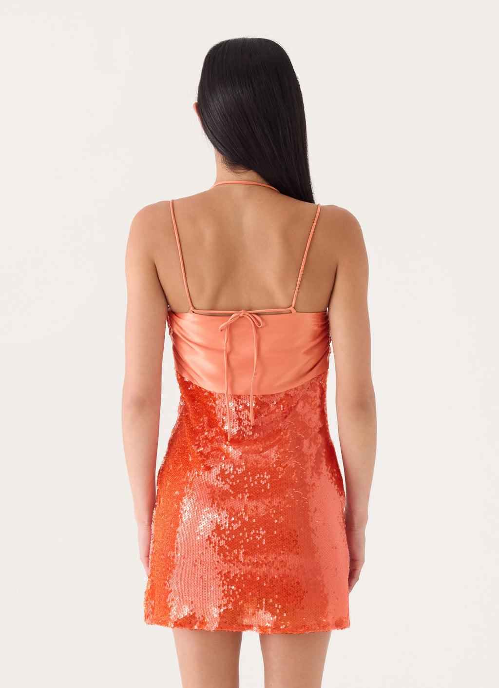 Belize Sequin Mini Dress - Orange