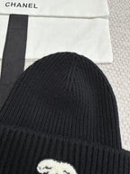 Chanel Women's Fall/Winter Casual Fashion Solid Color Double C Knit Cashmere Hat Hat Accessories #78628
