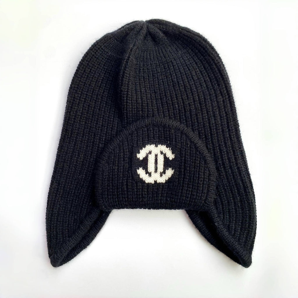 Chanel Women's Autumn and Winter Colorblocking Knitted Ski Hat Cap #74565