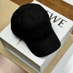 Loewe Men's And Women's Solid Color Embroidered Letter Print Cotton Baseball Cap Hat #77235