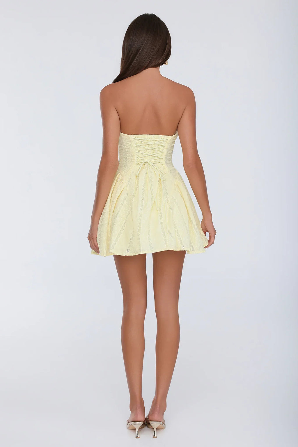 The Perfect Fit Strapless Mini Dress Yellow