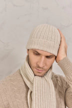 Loro Piana Cashmere Knit Hat Scarf Set #6664