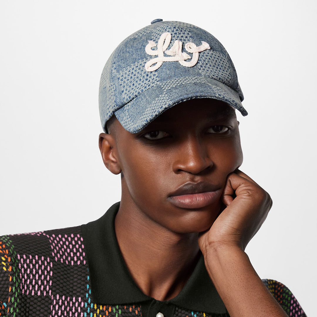 Louis Vuitton Damier Denim 3d Hat Checkered Color Block Fashion Casual Cool Versatile Baseball Hat #71284