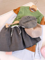 MiuMiu Women's Solid Color V-Pattern Wool Fabric Beret Cap Hat #74532