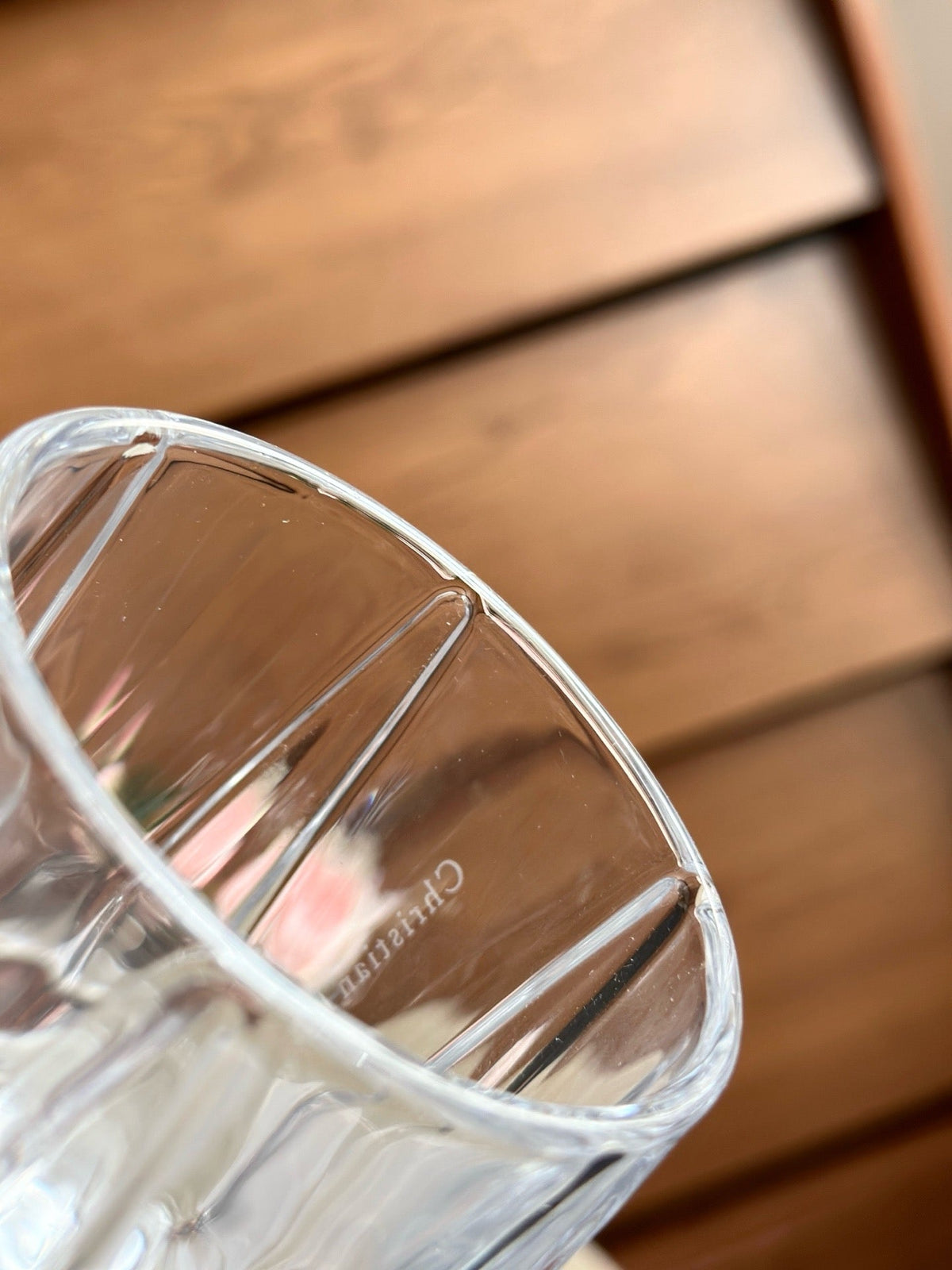 Maison Tumbler Cannage Transparent Crystal Glasses Set of 4