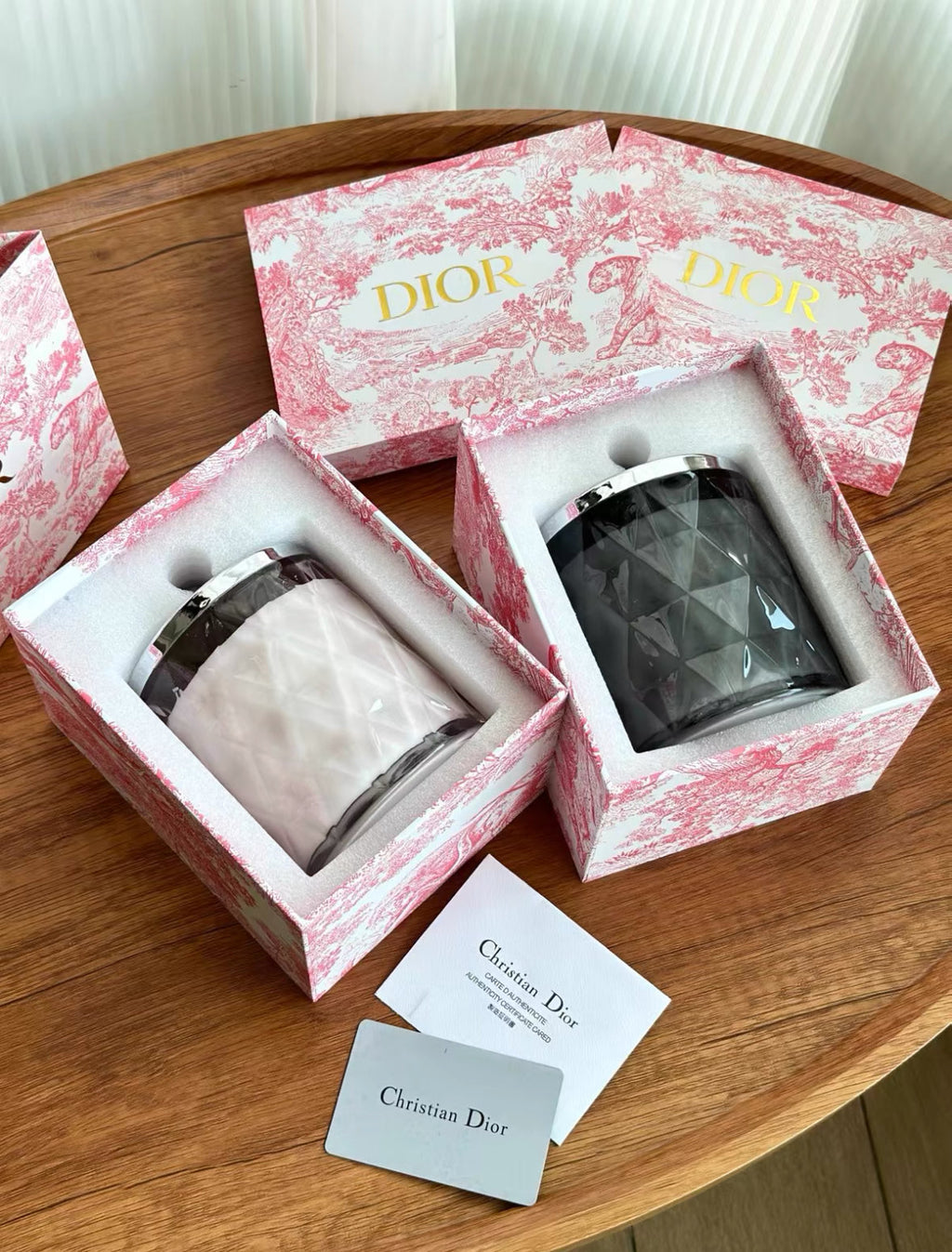 Toile de Jouy Faceted Glass Scented Candle