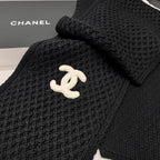 Chanel Knitted Cashmere Scarf Hat #96643