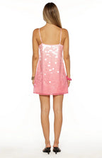 Sansone Pink Ombre Sequin Mini Dress