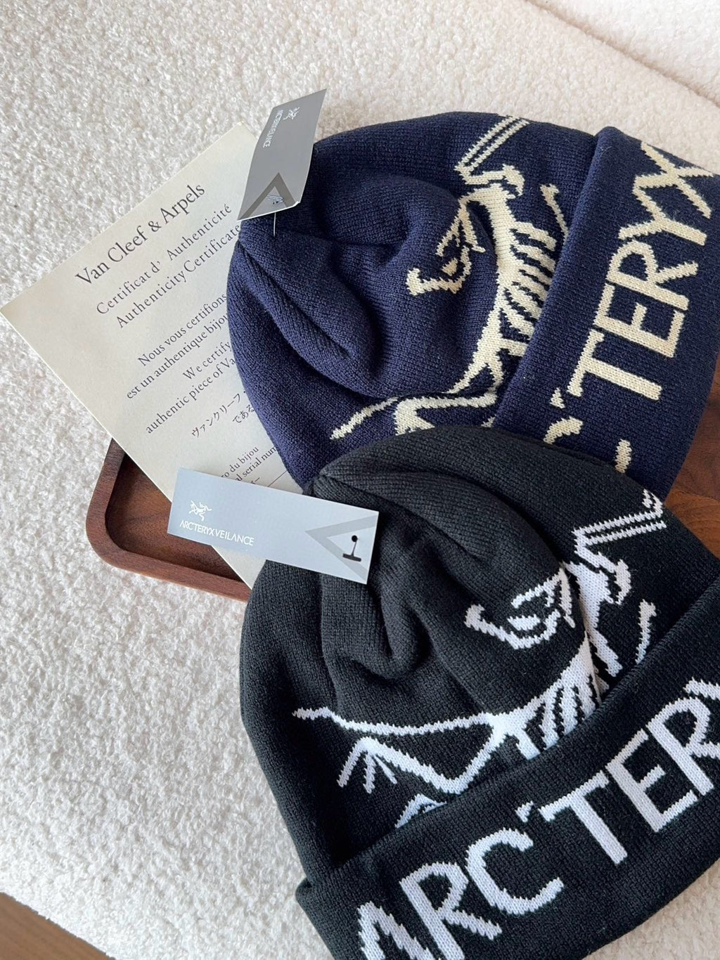 Arcteryx Men's and Women's Solid Color Logo Printed Recycled Polyester Fleece Hat Cap #73845