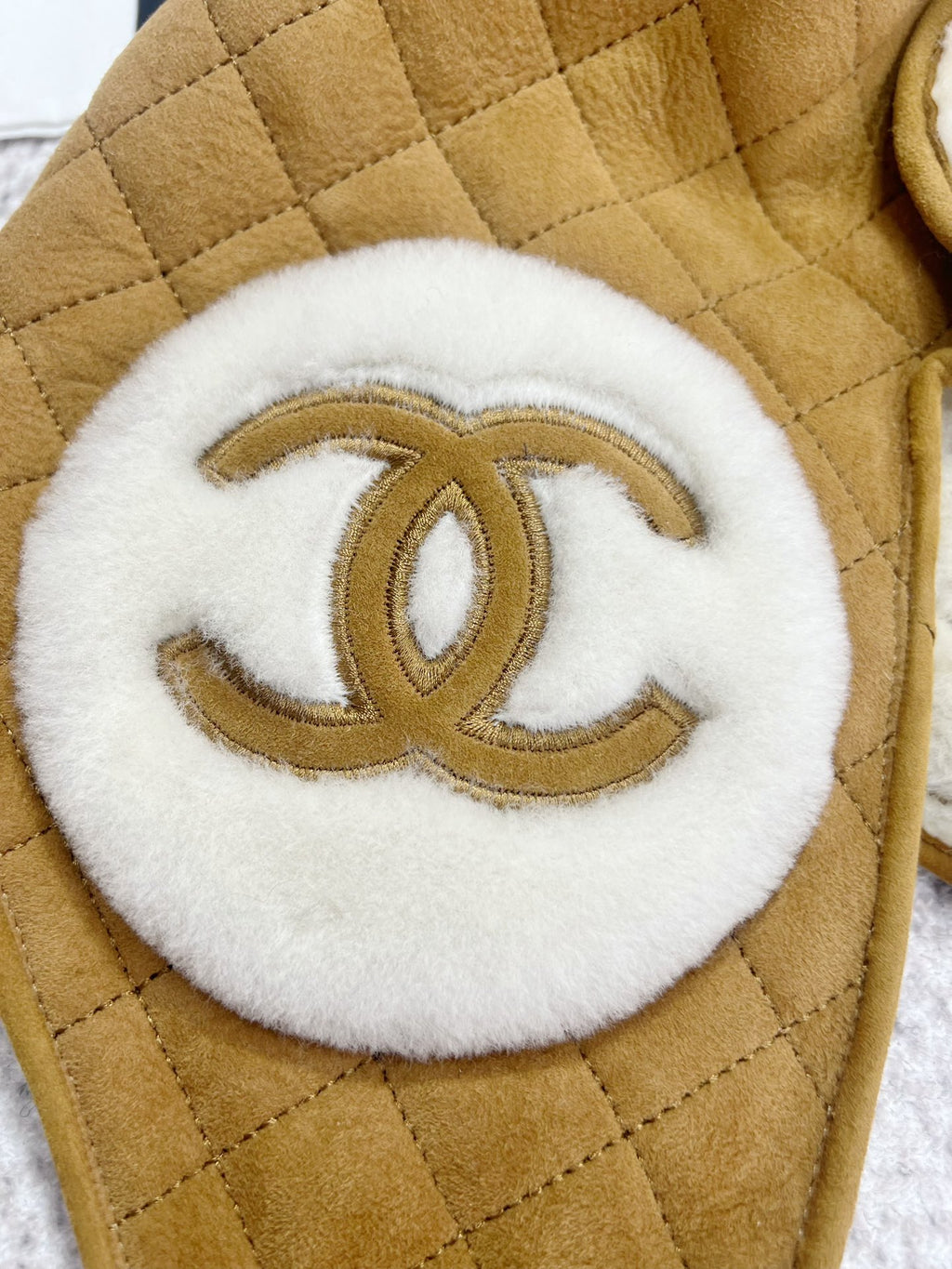 Chanel Men's and Women's Autumn and Winter Solid Color Sheep Leather Padded Cap Ears Hat #74597