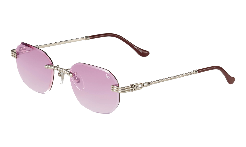 Hustler Rimless Drill Mount 24KT White Gold / Gum Drop DMHU2 0041 42D6