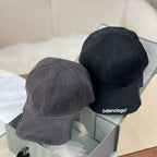 Balenciaga Men's and Women's Solid Color Embroidered Logo Design Cotton Duck Cap Hat #75922