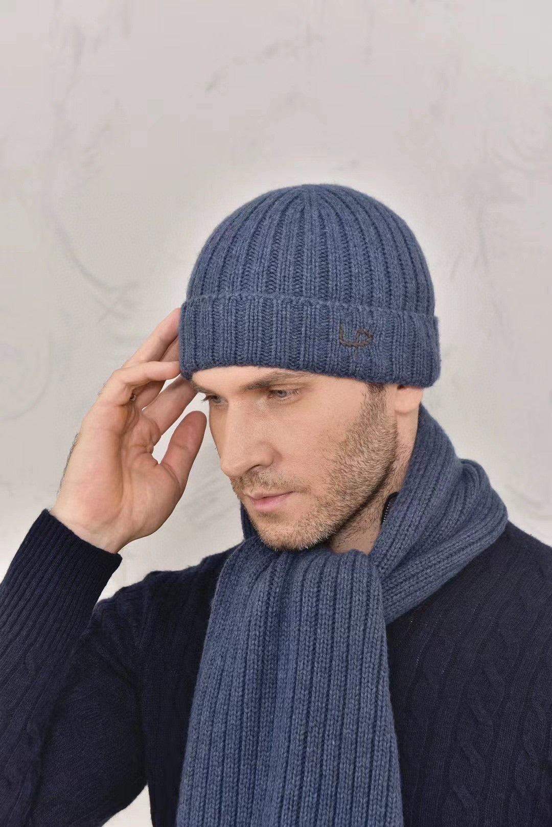 Loro Piana Cashmere Knit Hat Scarf Set #6664