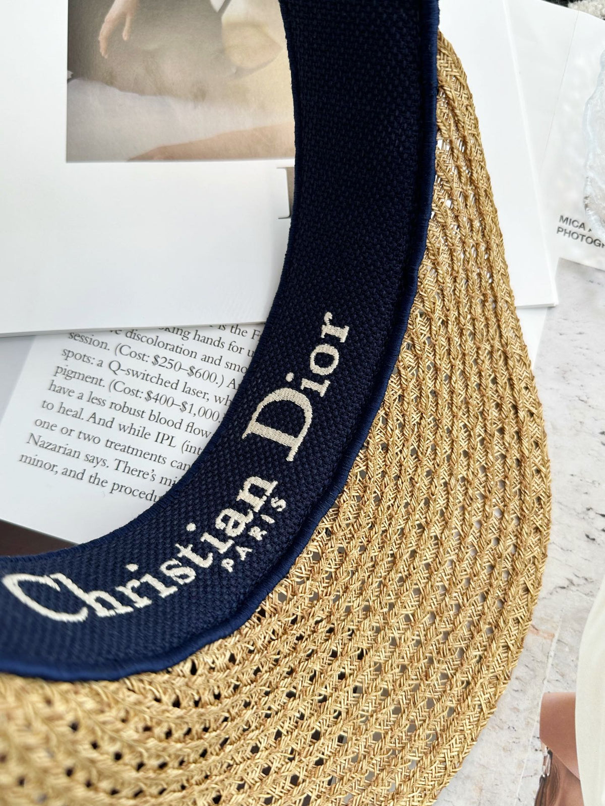 Dior D-Ocean Mitzah Women's Summer Knitted Sun Hat Cap #72553
