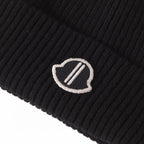 Moncle X Rickowen Men's and Women's Black Cashmere Pompom Hat Cap #97923