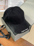 Balenciaga Men's and Women's Solid Color Embroidered Logo Design Cotton Duck Cap Hat #75922