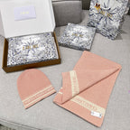 Dior WHITE Knitted Hat Scarf Two-Piece Set #21981