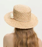 MiuMiu Women's Summer Solid Color Raffia Woven Straw Hat (please Contact Customer Service To Choose The Color For Purchase) #76549