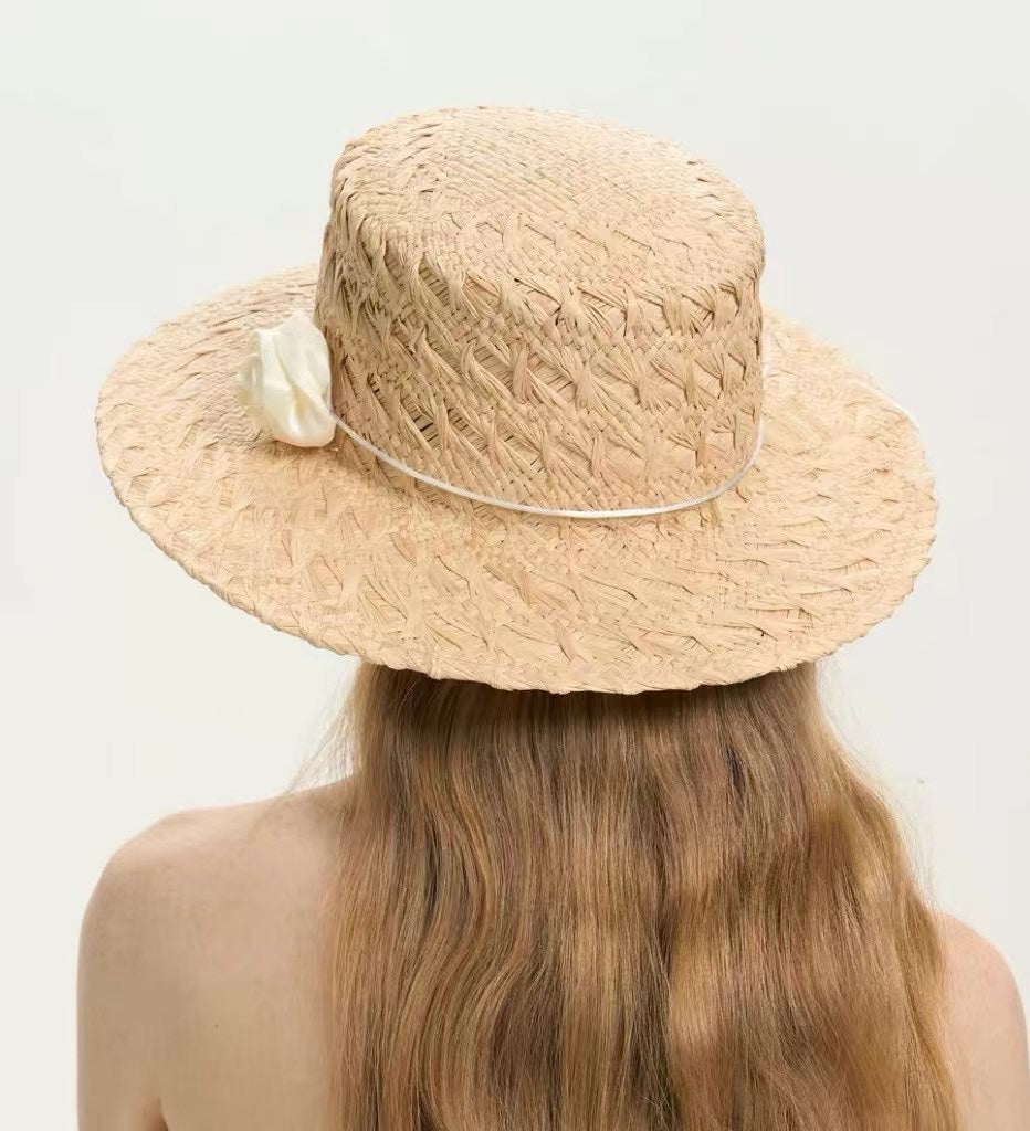 MiuMiu Women's Summer Solid Color Raffia Woven Straw Hat (please Contact Customer Service To Choose The Color For Purchase) #76549