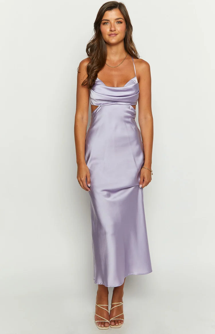 Taleah Lilac Cut Out Maxi Dress
