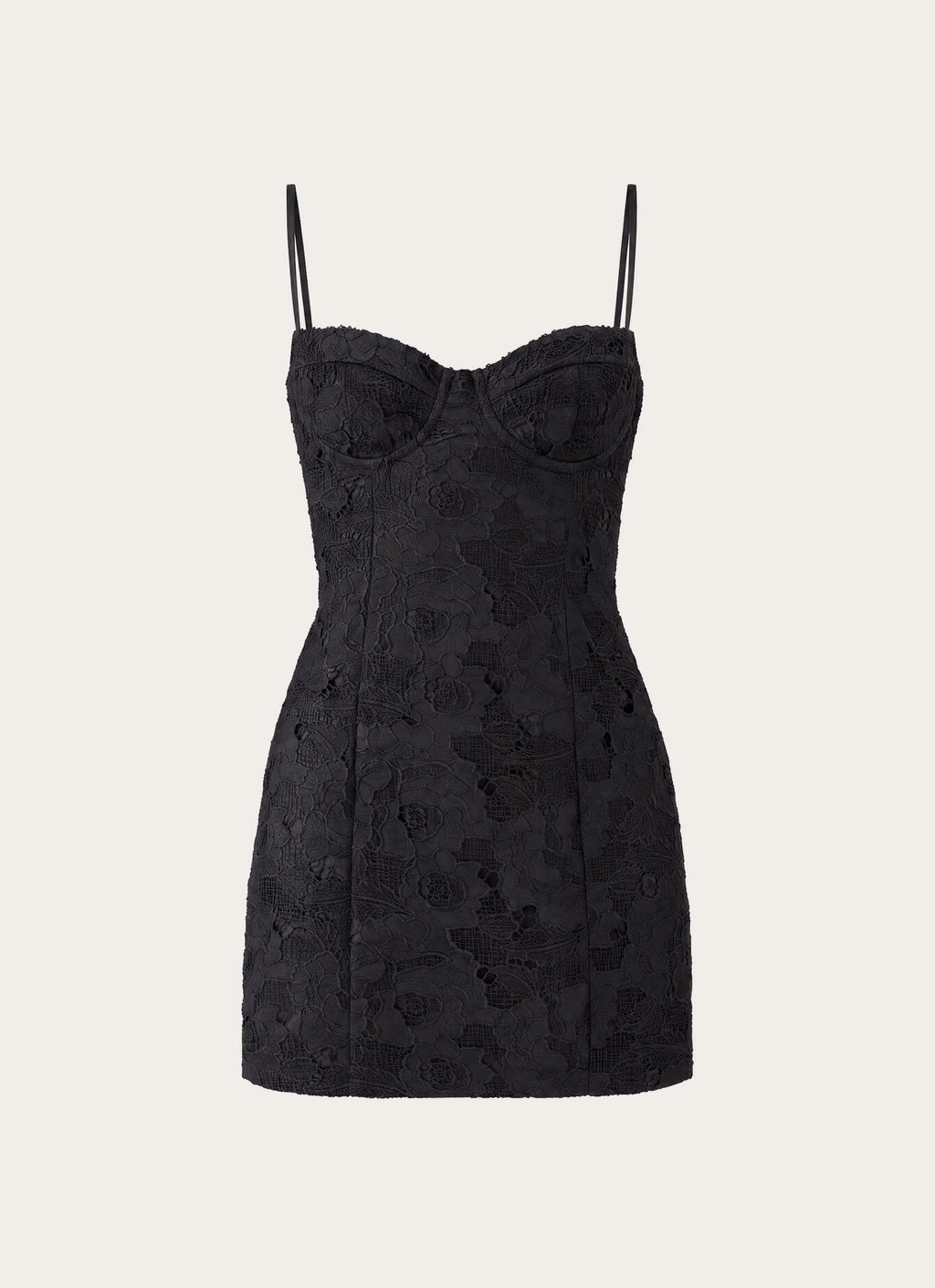 Ruelle Lace Mini Dress - Black
