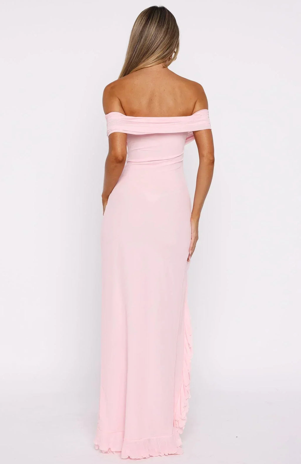 Icon In Motion Strapless Maxi Dress Baby Pink