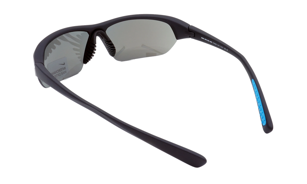 Skylon Ace Sunglasses Matte Black / Blue Tint / Grey Silver Flash EV0525 045