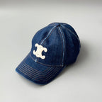 Celine Men Women Fashion Vintage Cowboy Letter Embroidery Baseball Cap Blue Casual Duck Hat #75545