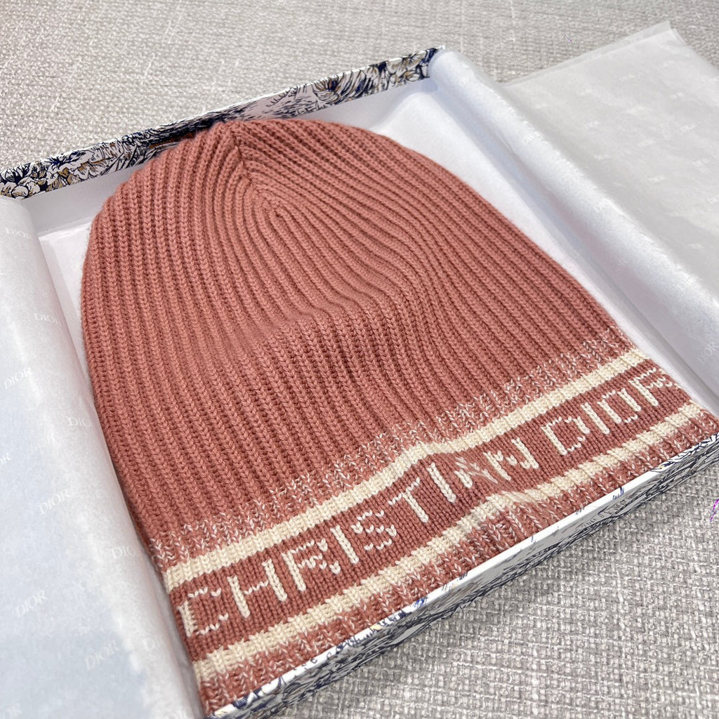 Dior WHITE Knitted Hat Scarf Two-Piece Set #21981