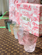 Iridescent Crystal Tumbler Glass Set 6 Pieces
